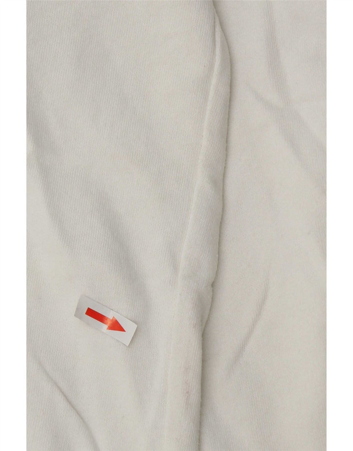 Asics Mens Tracksuit Top Jacket Large White Colourblock Cotton