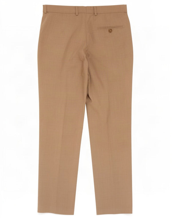 Marks & Spencer Herren-Anzughose in normaler Passform, W32, L31, Beige, Polyester