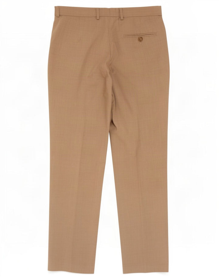Marks & Spencer Herren-Anzughose in normaler Passform, W32, L31, Beige, Polyester