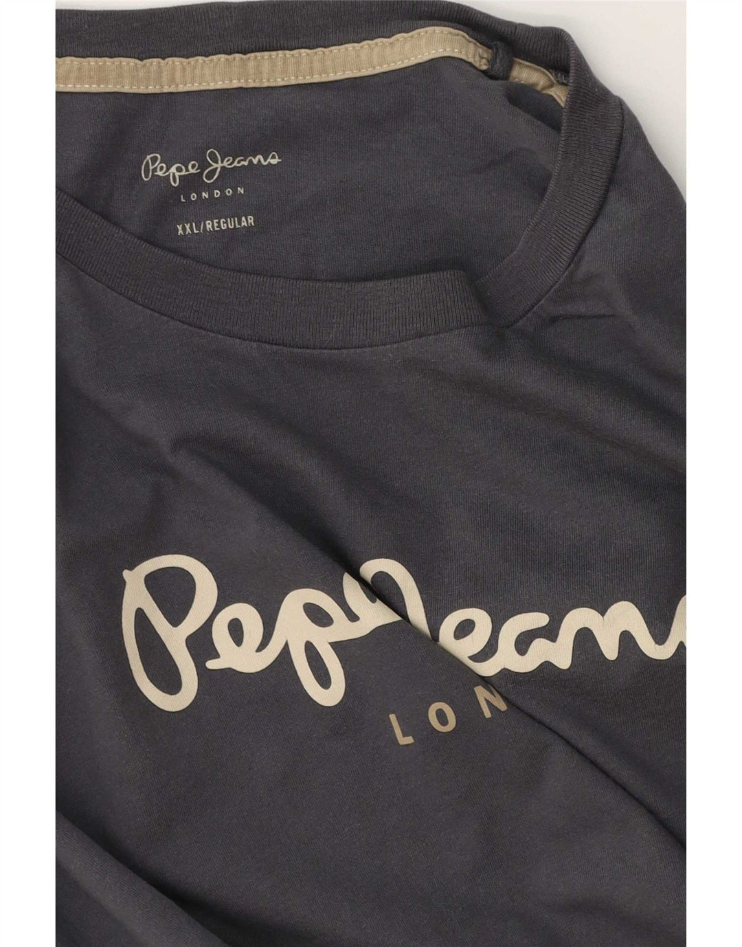 PEPE Jeans Mens Regular Graphic T-Shirt Top 2XL Grey