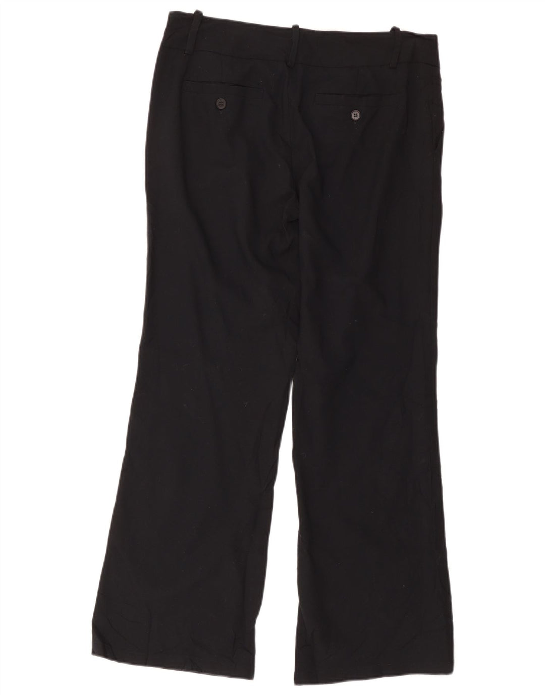 Zara Dame Bootcut Chino Bukser EU 40 Medium W30 L28 Sort Polyester