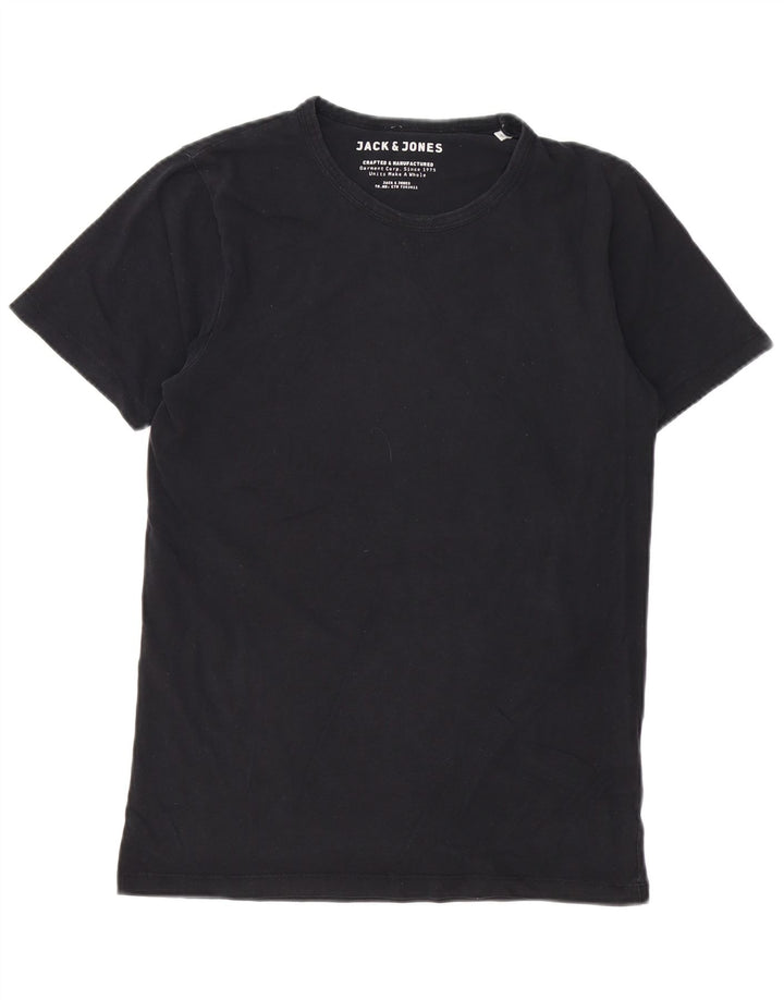 Jack & Jones Mens T-Shirt Top Medium Black