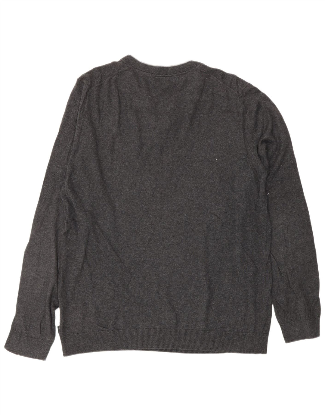 TED BAKER Herren-Pullover mit V-Ausschnitt, Größe 4, große graue Baumwolle