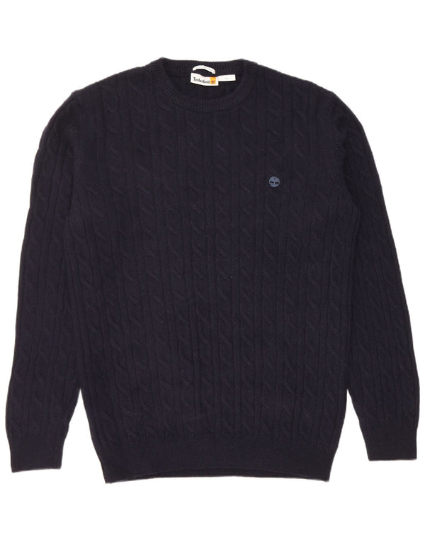 Timberland Mens Regular Fit Crew nyakú pulóver nagy sötétkék gyapjú