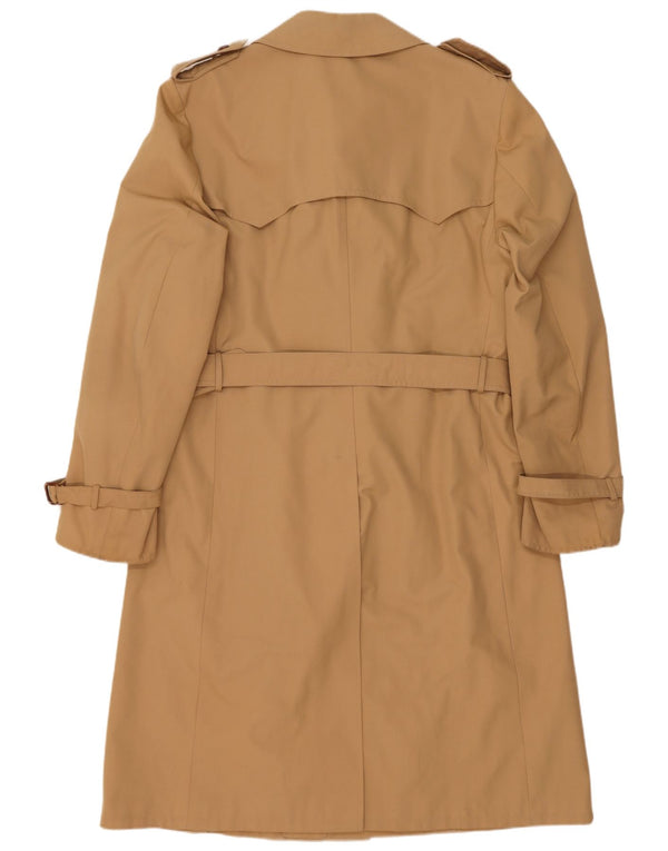 Vintage Herre Dobbeltradet Trench Coat UK 38 Medium Beige