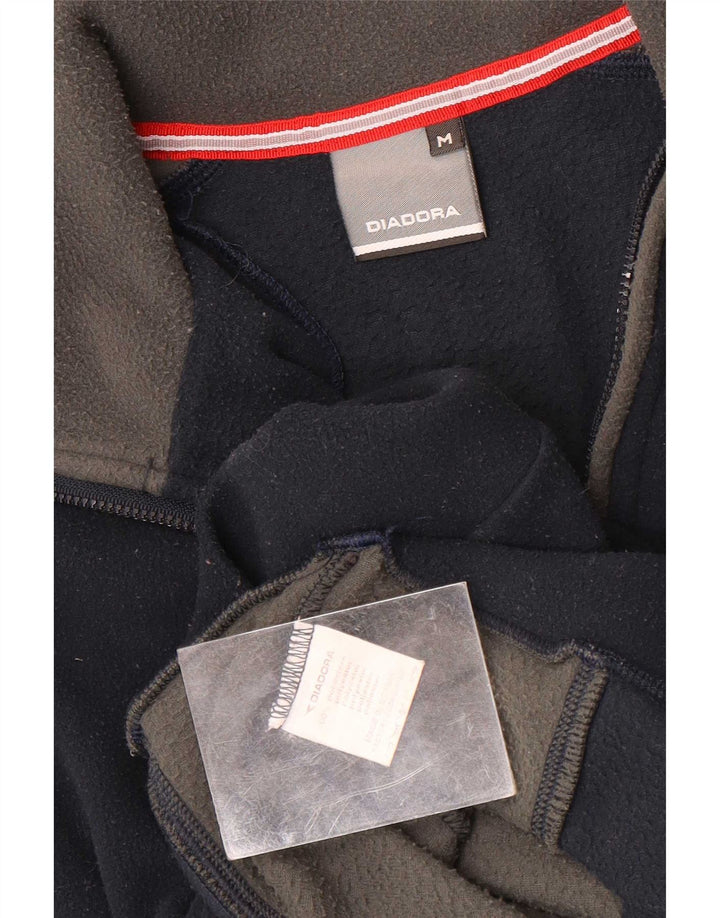 Diadora Herre lynlås-hals Fleece Jumper Medium Navy Blue Colourblock Polyester
