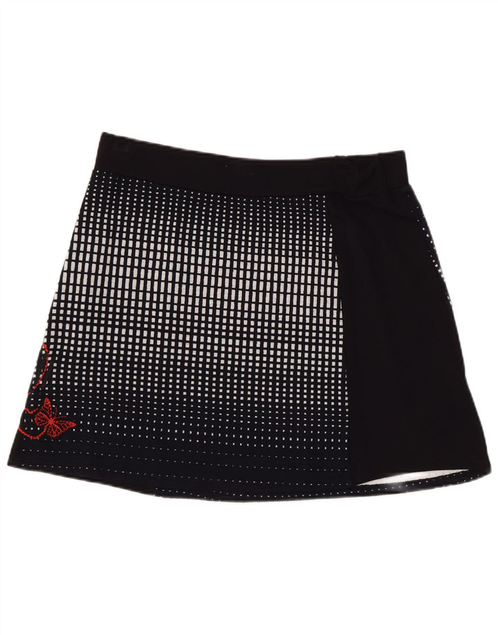 Desigual Womens Graphic Mini Skirt Large W32 Black Geometric