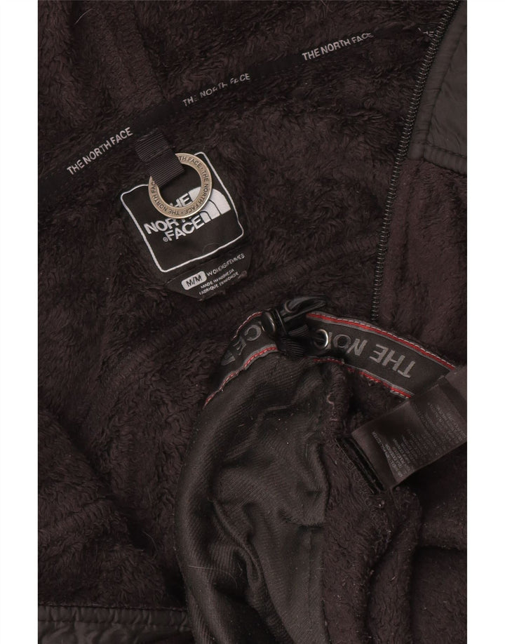 The North Face Womens Hooded Fleece Jacket UK 12 Medium Black Polyester
