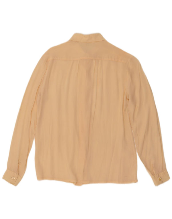 Vintage Womens Shirt Blouse UK 16 Large Beige