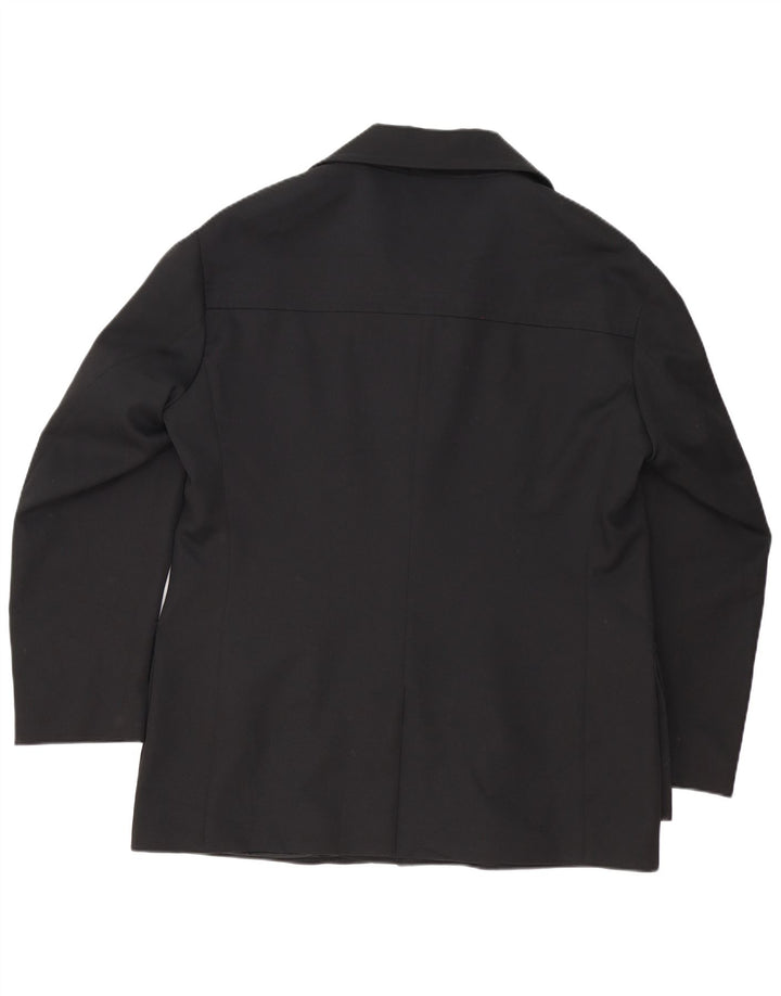 GEORGE MILLER Chaqueta tipo blazer de 4 botones para hombre UK 42 XL Poliéster negro