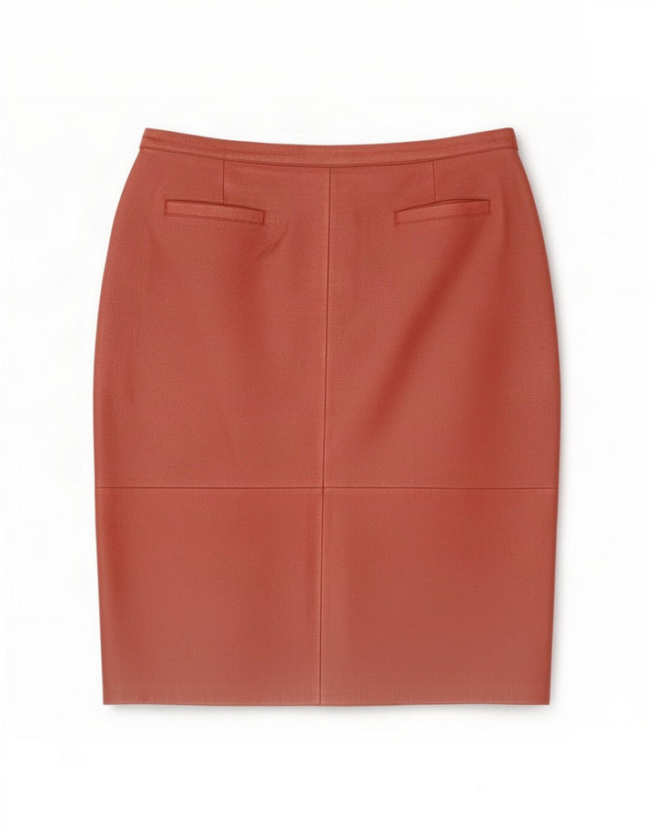 jupe en cuir femme vintage W34 Grand Rouge