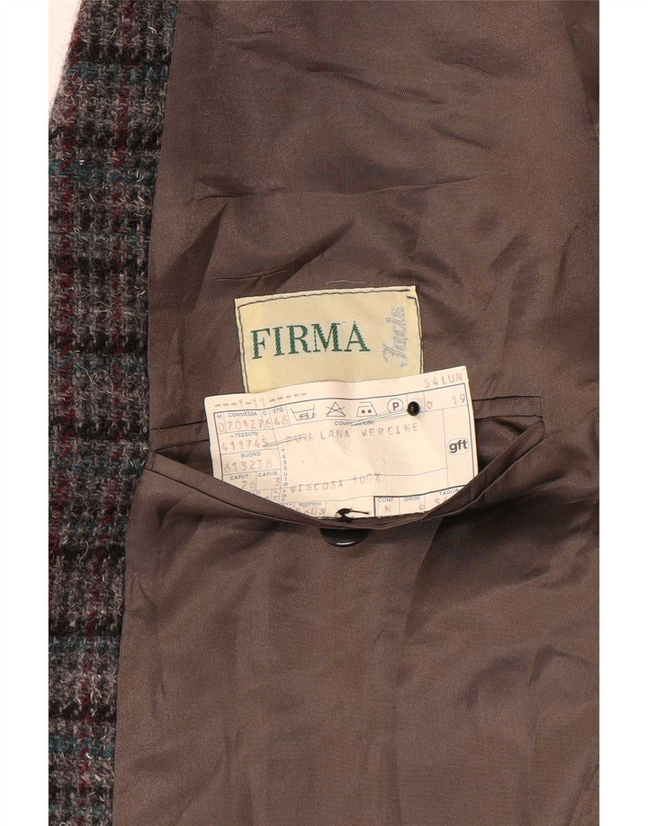 FIRMA Muška jakna sa 3 gumba UK 40 Large Multicolored Check Wool