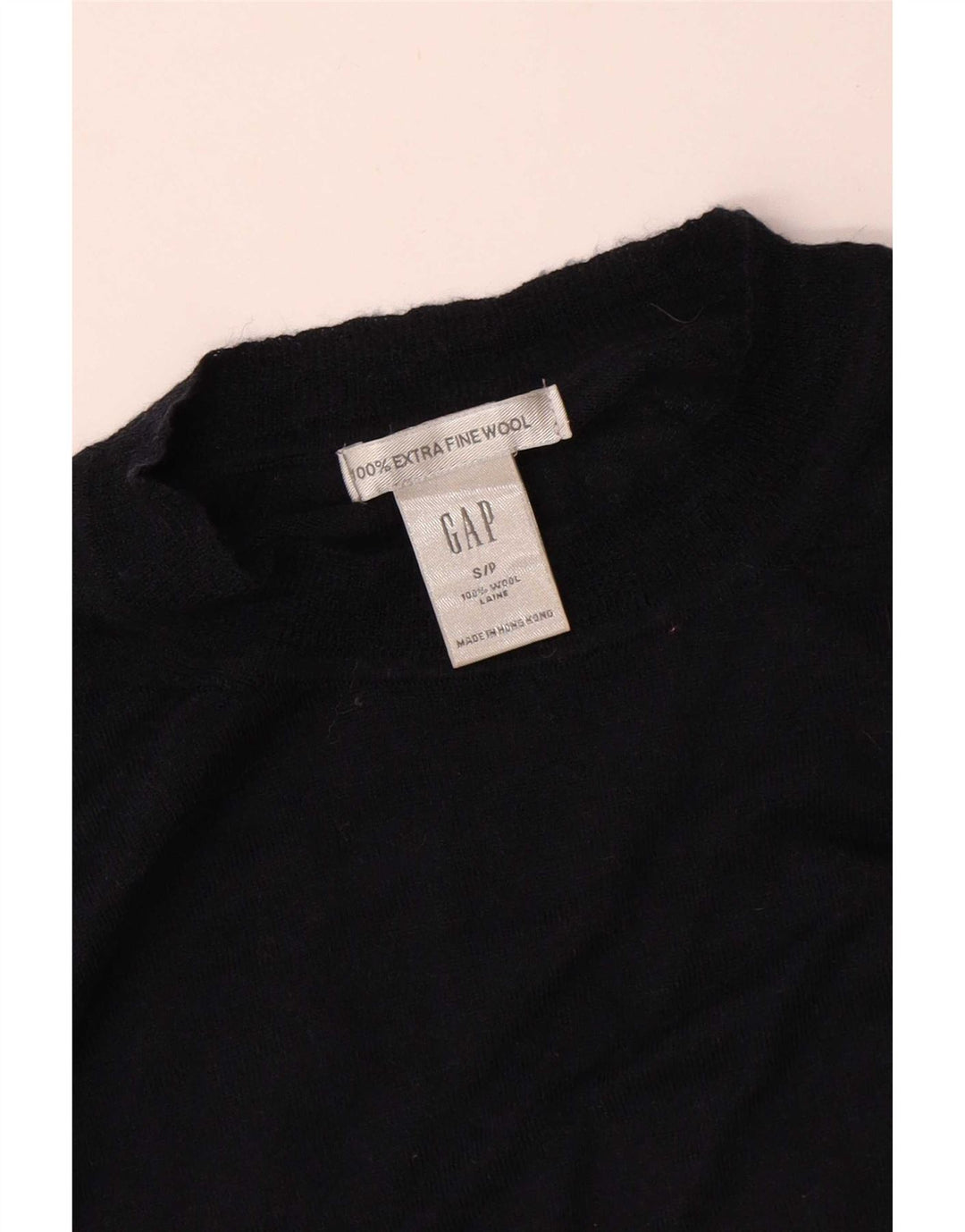 Gap Womens Crew Neck Jumper Sweater UK 10 Small Navy Blue Wool