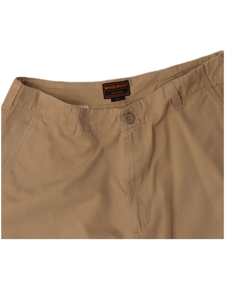 WOOLRICH Mens Chino Shorts W33 Medium Beige Cotton
