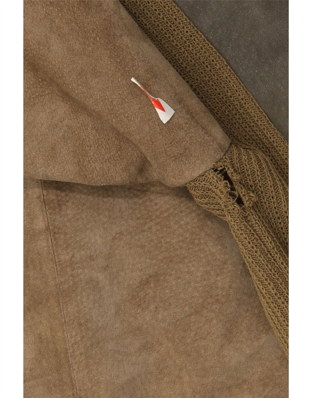 Vintage herre ruskind bomberjakke UK 38 Medium Khaki Colourblock Læder