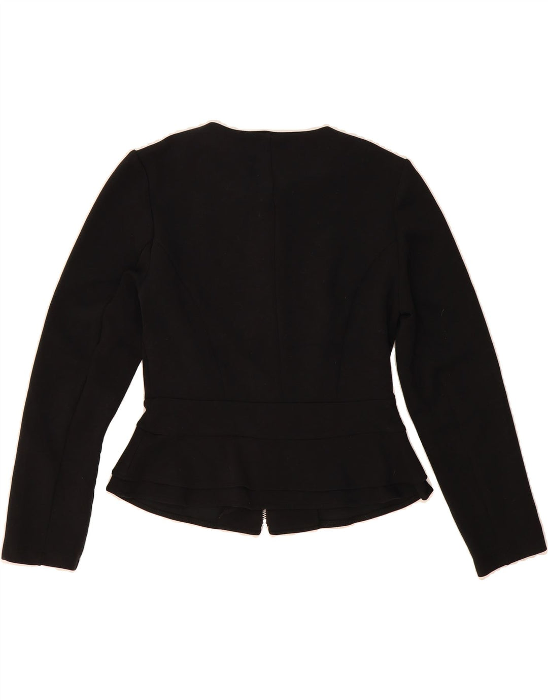MOSSIMO Womens Blazer Jacket UK 14 Medium Black Rayon Vintage Mossimo and Second-Hand Mossimo from Messina Hembry 