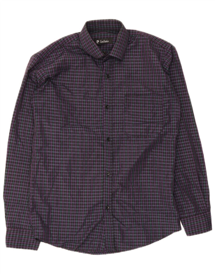 Pierre Cardin Chemise Regular Fit Homme Taille 15 Medium Purple Check