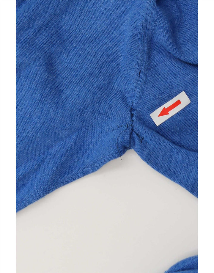 Timberland Mens V-Neck Jumper Sweater 2XL Blue Cotton