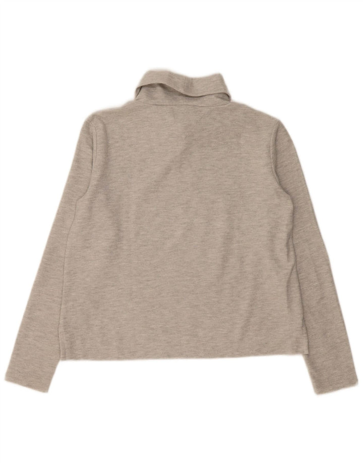 Tommy Hilfiger Womens Roll Neck Jumper Sweater UK 14 Medium Grey Cotton
