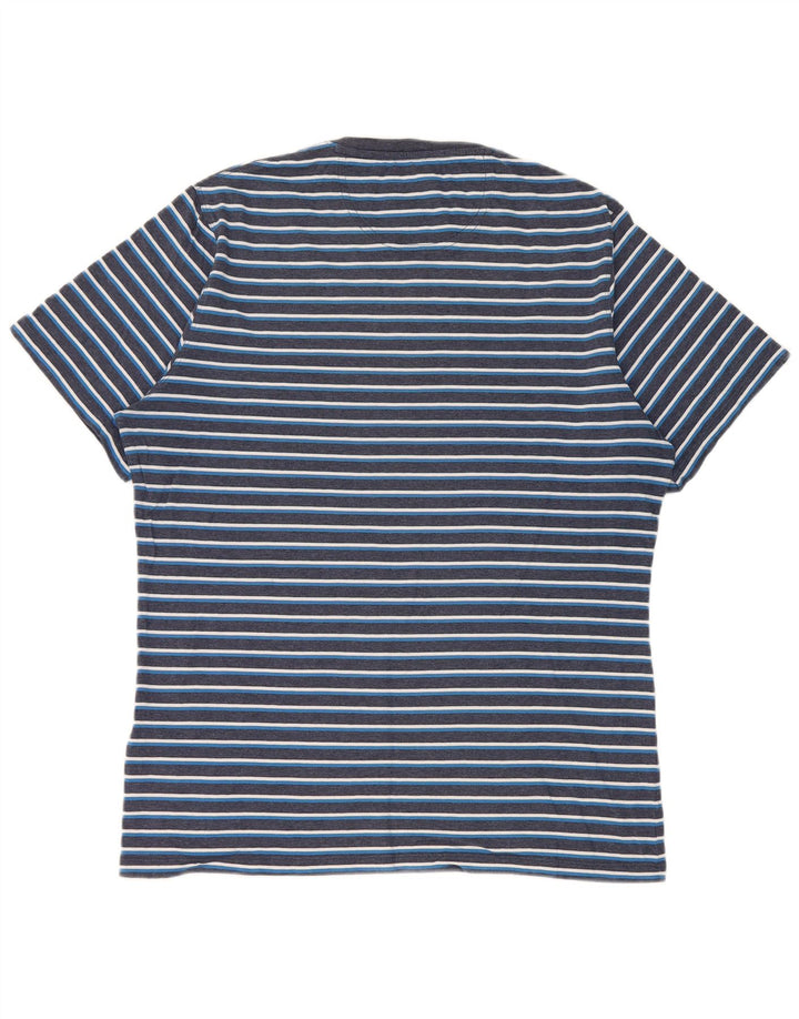 T-shirt da uomo Barbour Top in cotone a righe blu navy medio