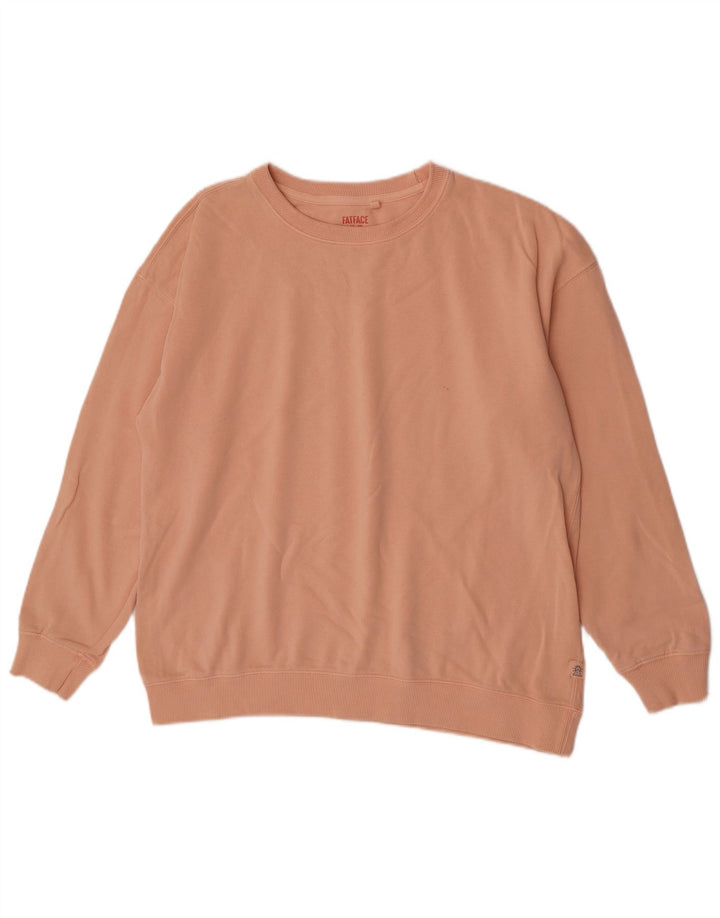 Fat Face Womens Sweatshirt Jumper UK 14 Large Pink Cotton
