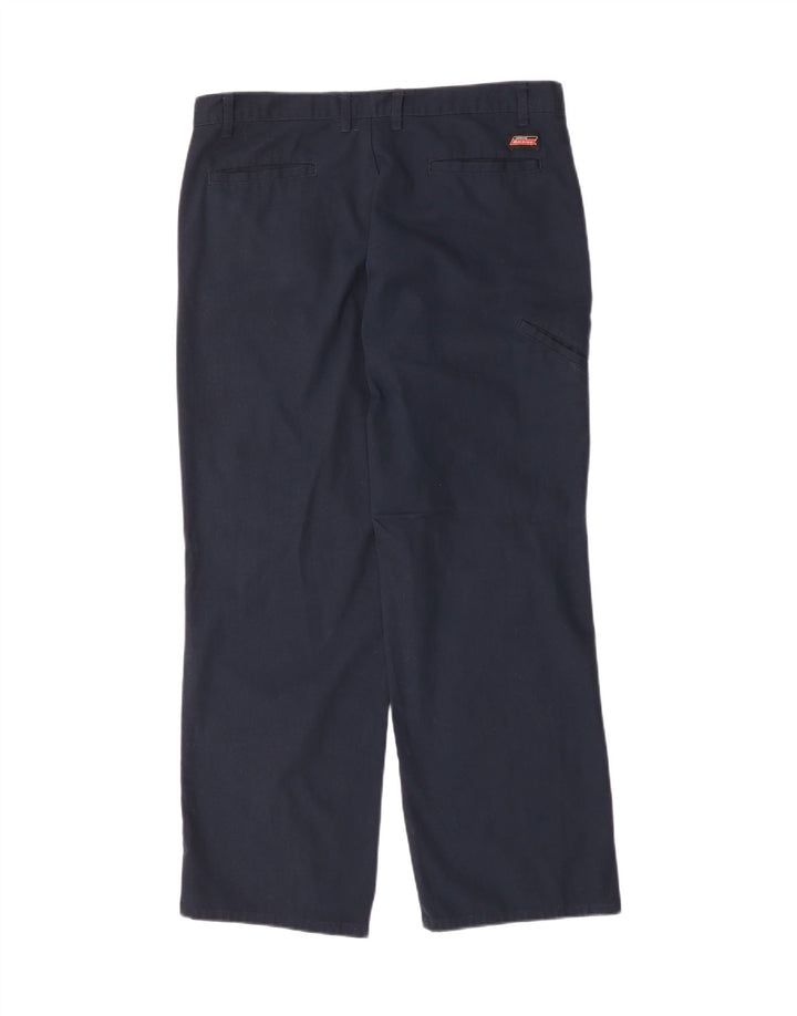 DICKIES Mens Straight Chino Trousers W36 L30 Navy Blue Polyester Vintage Dickies and Second-Hand Dickies from Messina Hembry 