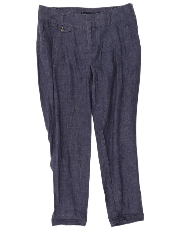 Zara Womens Pegged Chino Trousers Medium W28 L28 Navy Blue