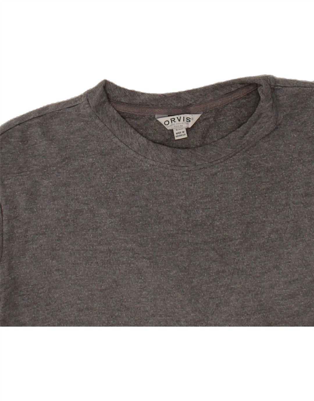 ORVIS Womens Oversized Sweatshirt Jumper UK 10 Small Grey Modal Vintage Orvis and Second-Hand Orvis from Messina Hembry 