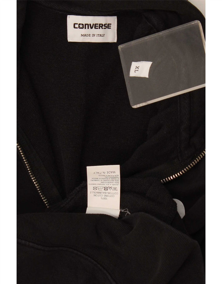 Converse Mens Tracksuit Top Jacket XL Black Cotton