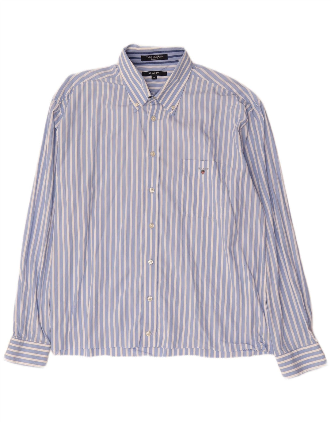 Gant Mens Regular Fit Shirt XL Blue Striped Cotton