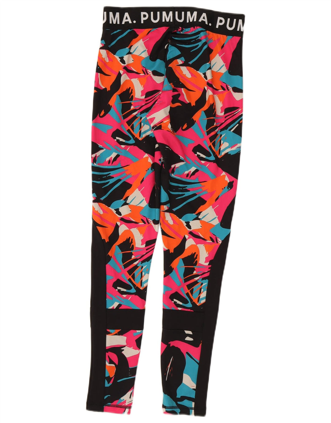 Puma Womens Graphic Leggings UK 12 Medium  Multicoloured Geometric
