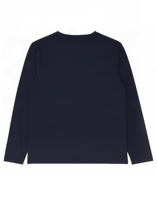 Nike Uomo Dri Fit Graphic Top Manica Lunga XL Blu Navy Poliestere