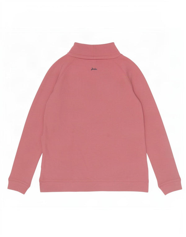 Joules Womens Roll Neck Sweatshirt Jumper UK 14 Large Rose Coton