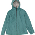 Jaqueta de chuva feminina Eddie Bauer com capuz Reino Unido 14 nylon azul médio