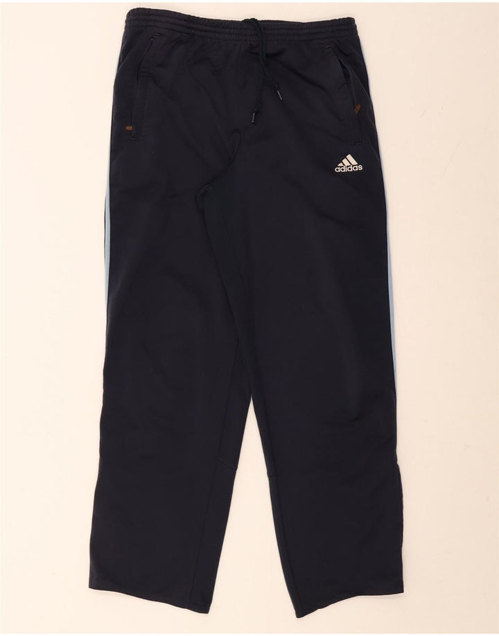 ADIDAS Mens Tracksuit Trousers Large Navy Blue Polyester