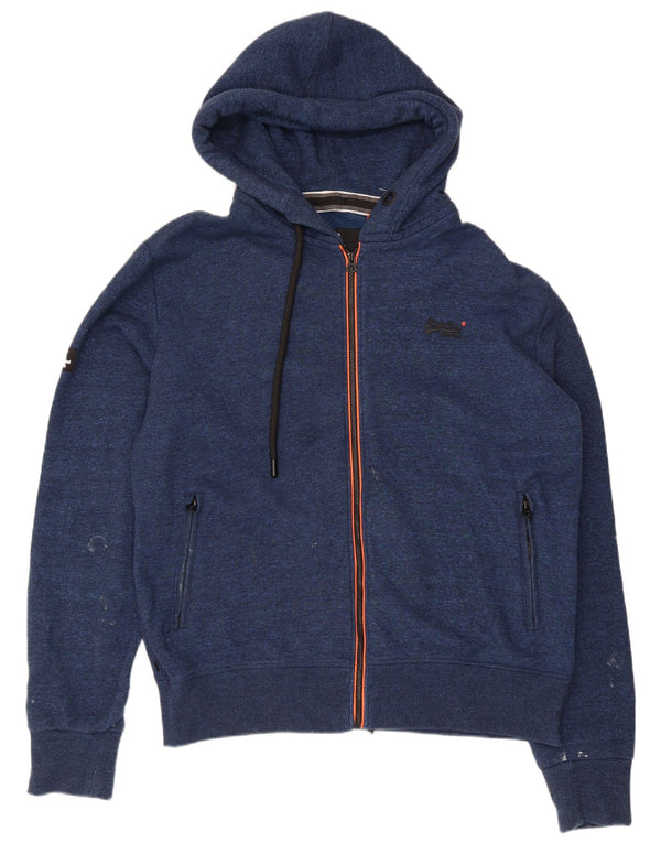 Мужской свитер с капюшоном на молнии Superdry 2XL, темно-синий, хлопок
