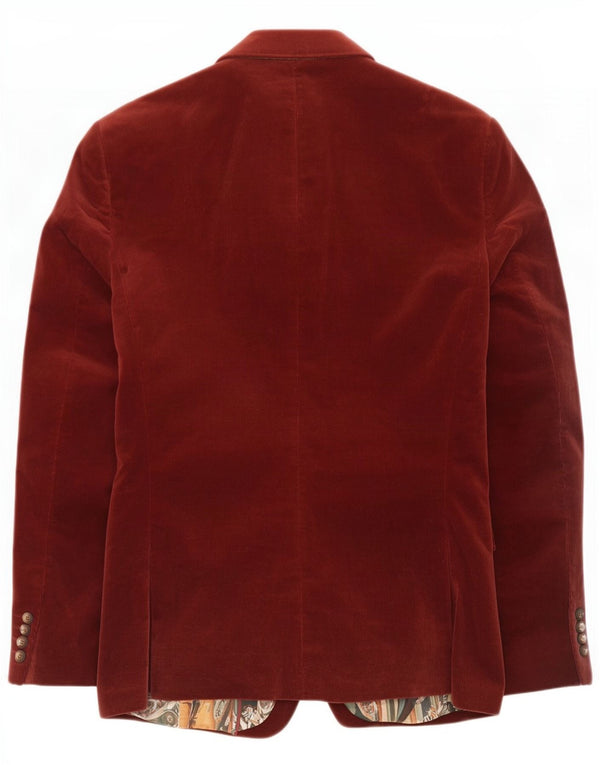 White Label Mens Tapered Fit 2 Button Blazer Jacket UK 38 Medium Burgundy