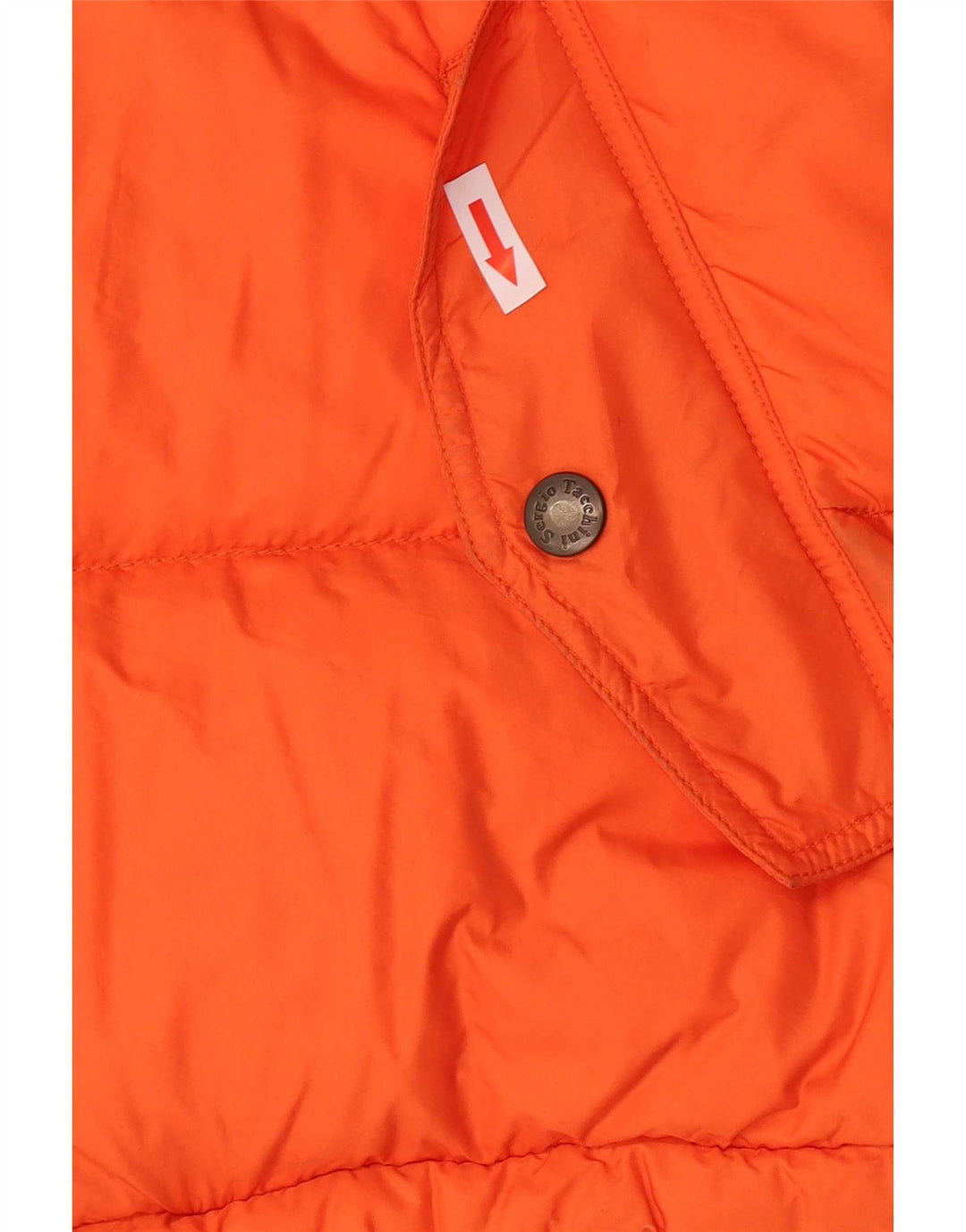 Sergio Tacchini Veste matelassée à capuche pour homme UK 36 Small Orange Polyamide