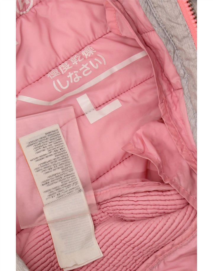 Superdry ženska podstavljena jakna s kapuljačom UK 14 veliki sivi poliester