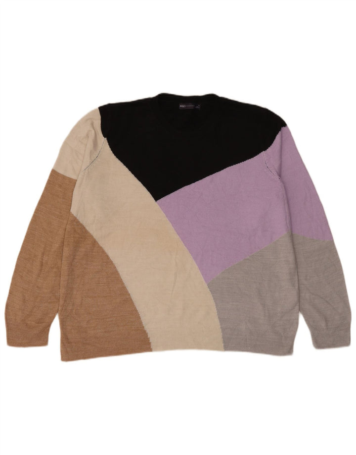 Marks & Spencer Dame sweater med rund hals DK 18 XL Flerfarvet
