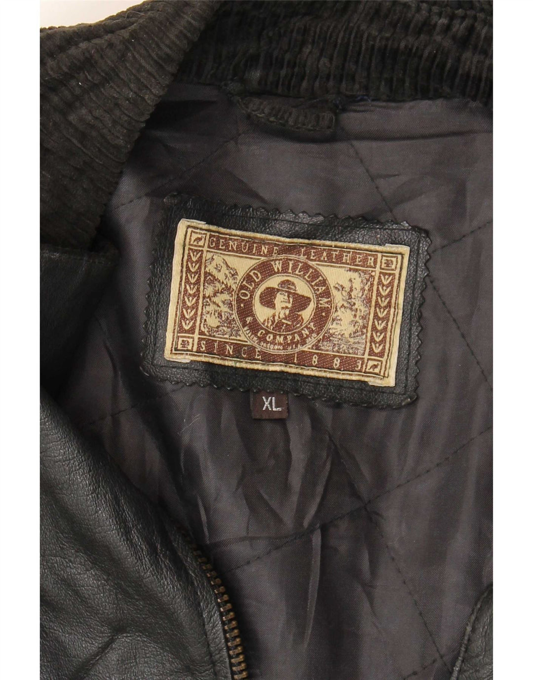 Cappotto in pelle vintage da uomo UK 42 XL Nero