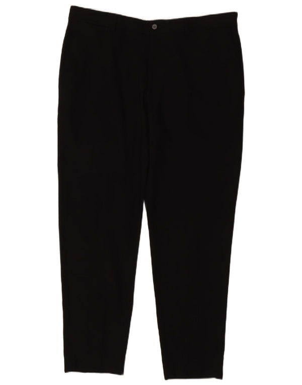Zara Mens Tapered Chino Trousers EU 44 Large W34 L29 Black Polyester
