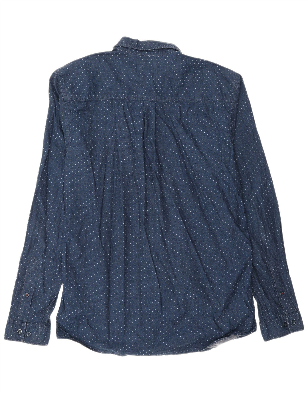 JACK & JONES Herren-Hemd, groß, marineblau gepunktete Baumwolle