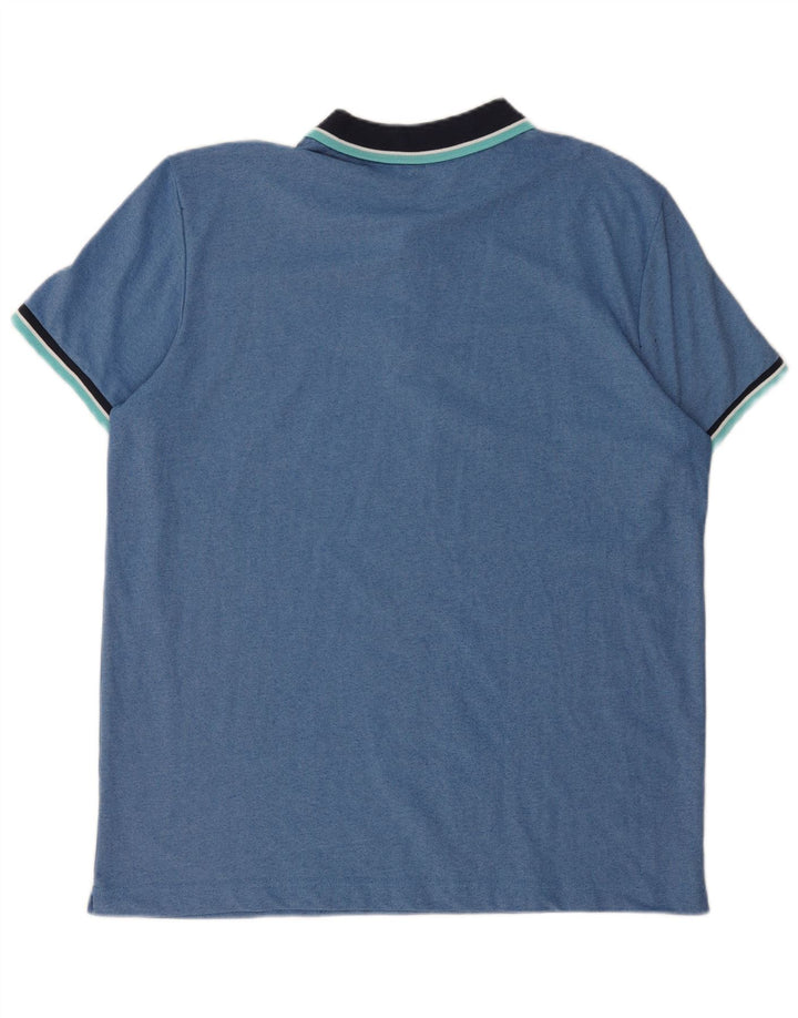 LOTTO Mens Polo Shirt 2XL Blue Colourblock