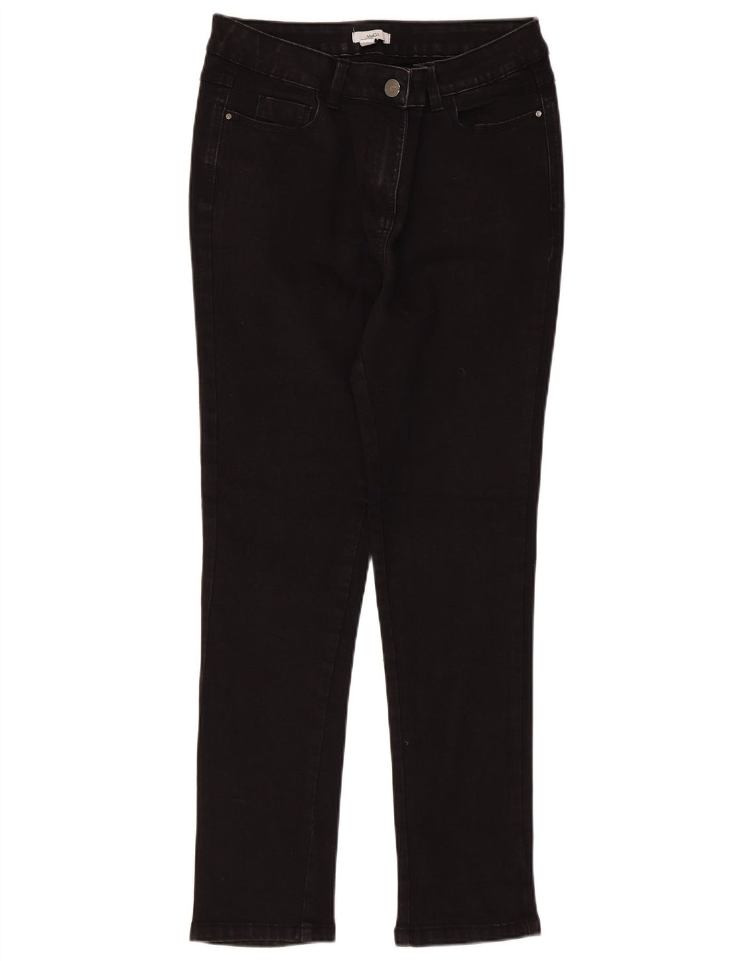 M&Co Womens Slim Jeans UK 12 Medium W30 L27 Black Cotton
