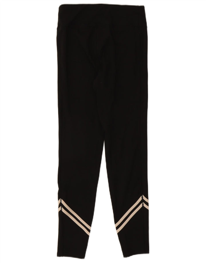 JACK WILLS Womens Leggings UK 12 Medium  Black Striped Polyester