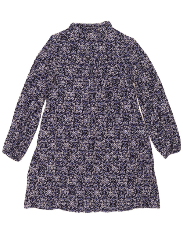 Marks & Spencer Damen-Hemdkleid, Gr. 10, Größe S, blau, geblümt, Viskose