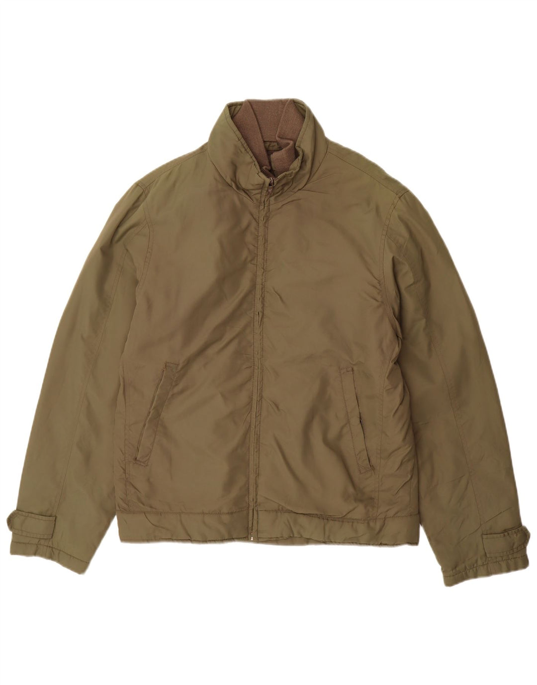 ZARA Mens Bomber Jacket UK 38 Medium Khaki Nylon