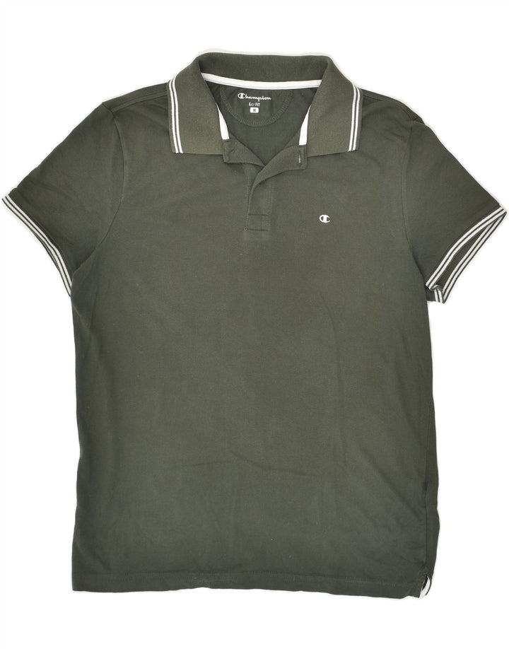 CHAMPION Mens Easy Fit Polo Shirt Medium Khaki Cotton | Vintage Champion | Thrift | Second-Hand Champion | Used Clothing | Messina Hembry 