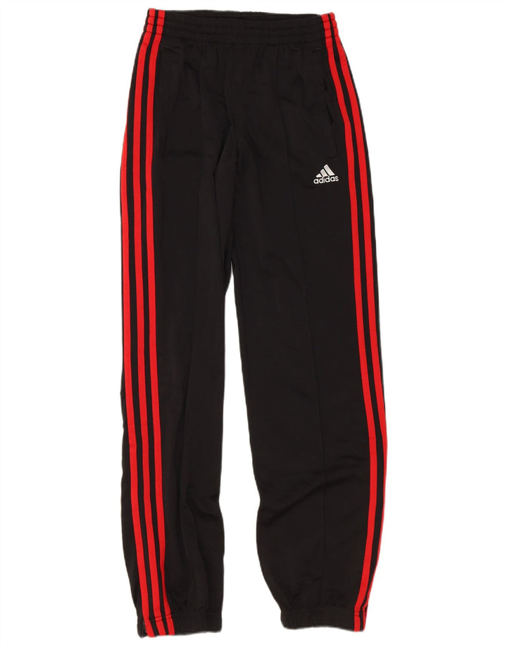 Adidas Boys Tracksuit Trousers Joggers 13-14 Years Black Polyester